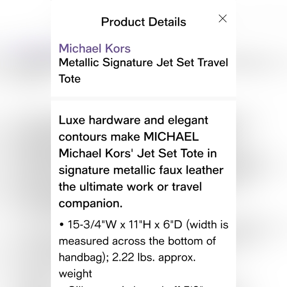 BEAUTIFUL & UNIQUE Michael Kors Rose Gold JET SET Bag IN PRESTINE CONDITION. - Picture 6 of 8